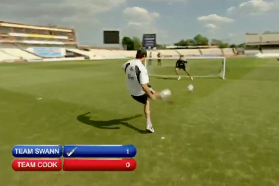 England Cricket Team penalty shootout